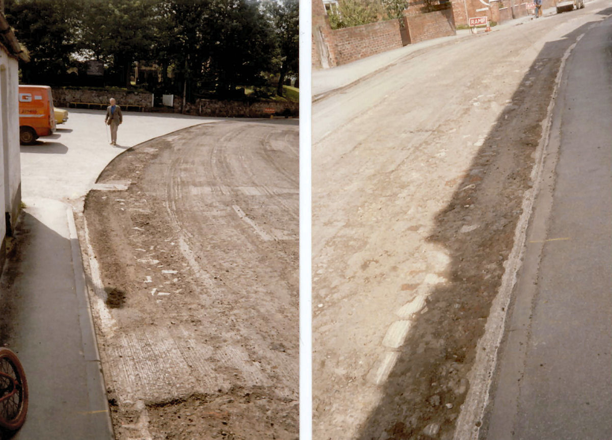Foundations revealed by roadworks in 1978