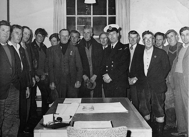 Members of the rocket team in their Easington headquarters in the 1960s