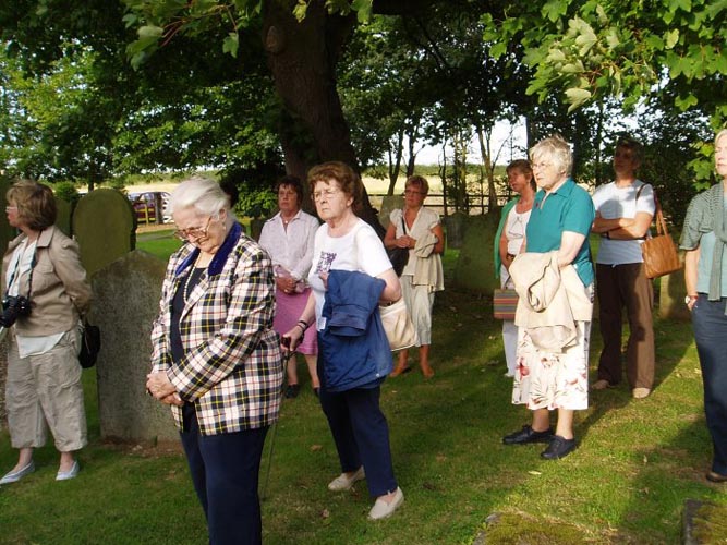 SKEALS members and friends in the churchyard