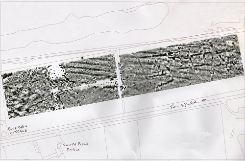 An image of the survey results showing the outline of the settlement