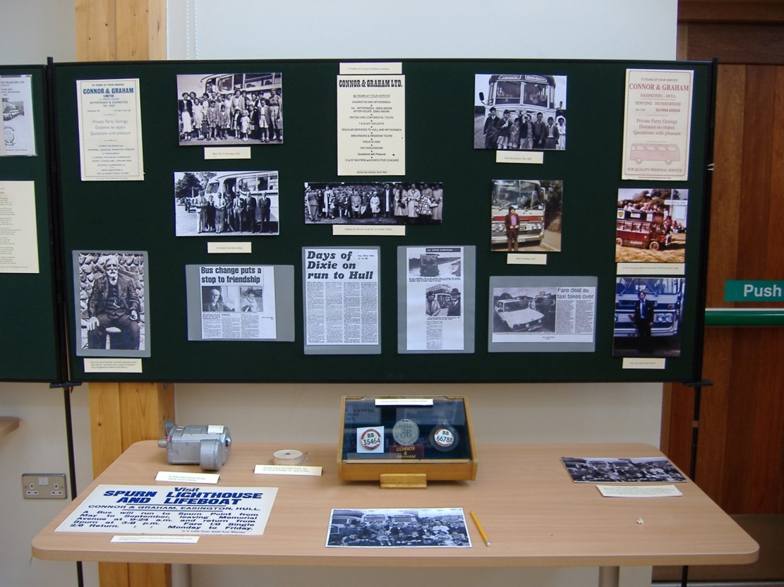 Various items on display relating to Connor & Graham