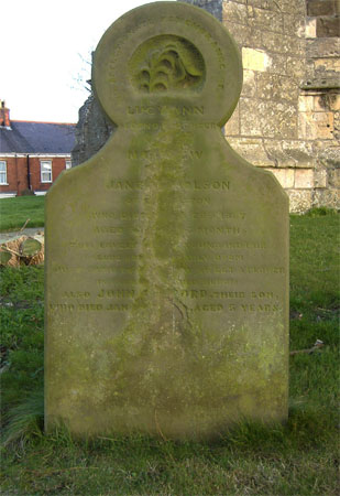 The gravestone of Lucy Ann Nicholson and her brother John Clifford Nicholson