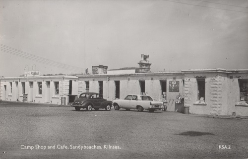 Sandy Beaches Caravan Site, showing some of military buildings, c. 1965
